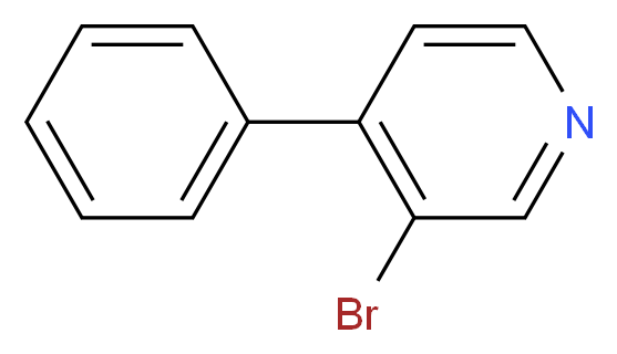 3-Bromo-4-phenylpyridine_分子结构_CAS_88345-89-5)