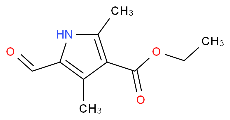 Ethyl 2,4-dimethyl-5-formyl-1H-pyrrole-3-carboxylate 97%_分子结构_CAS_2199-59-9)