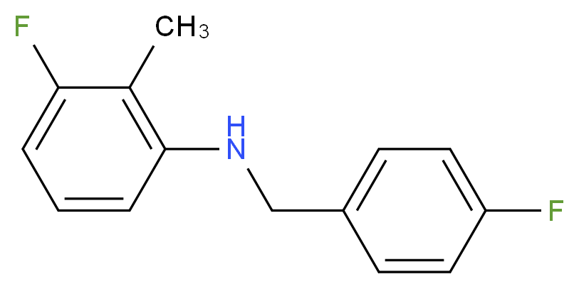 3-Fluoro-N-(4-fluorobenzyl)-2-methylaniline_分子结构_CAS_1282172-35-3)