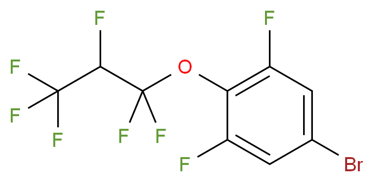 (4-Bromo-2,6-difluorophenyl)-1,1,2,3,3,3-hexafluoropropyl ether 98%_分子结构_CAS_161045-77-8)