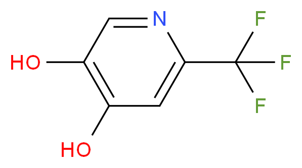 6-(trifluoromethyl)pyridine-3,4-diol_分子结构_CAS_1196152-30-3