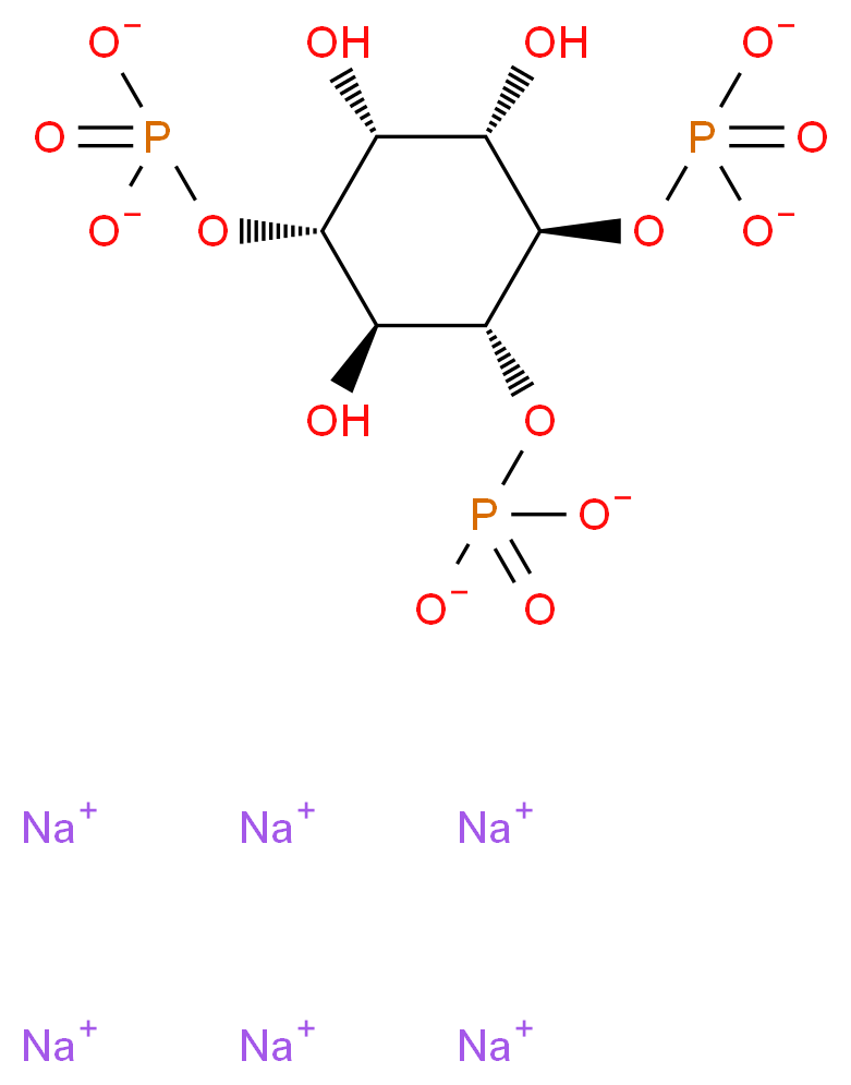 hexasodium (1R,2S,3R,4R,5S,6R)-2,3,5-trihydroxy-4,6-bis(phosphonatooxy)cyclohexyl phosphate_分子结构_CAS_108340-81-4