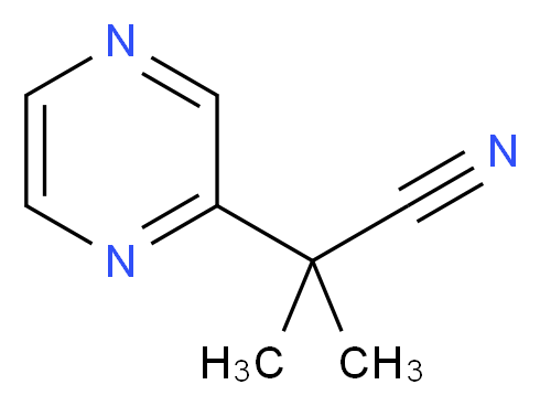 2-Methyl-2-pyrazin-2-ylpropanenitrile_分子结构_CAS_5106-58-1)