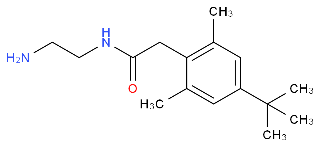 N-(2-Aminoethyl)-4-(1,1-dimethylethyl)-2,6-dimethylbenzeneacetamide_分子结构_CAS_94266-17-8)