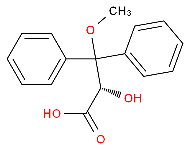 (2S)-2-hydroxy-3-methoxy-3,3-diphenylpropanoic acid_分子结构_CAS_178306-52-0