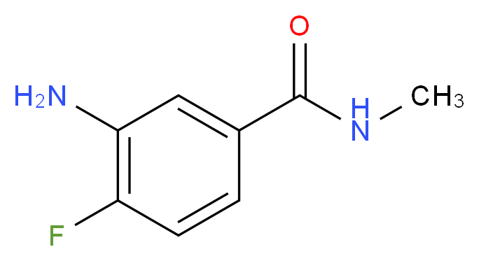 3-amino-4-fluoro-N-methylbenzamide_分子结构_CAS_639858-50-7