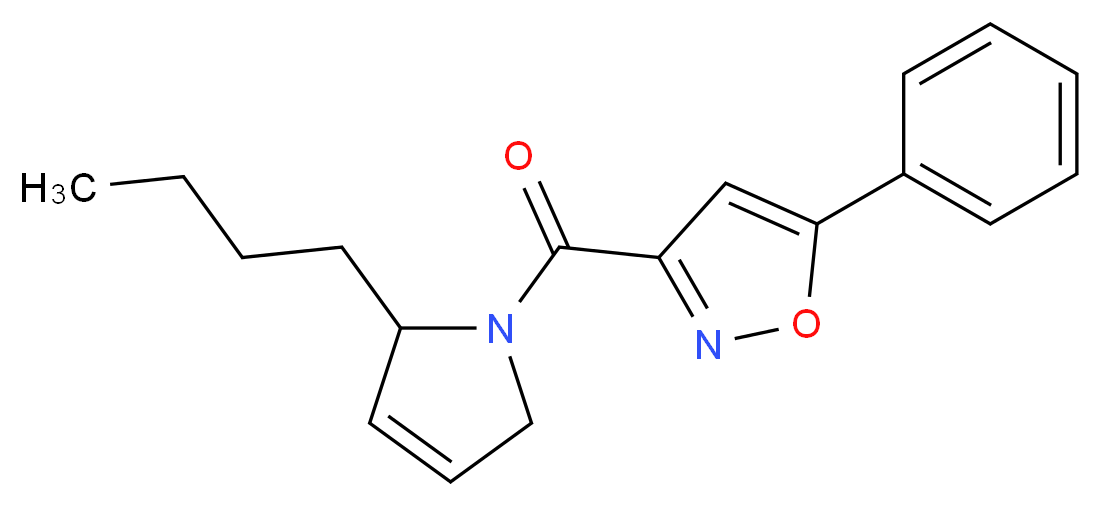 3-[(2-butyl-2,5-dihydro-1H-pyrrol-1-yl)carbonyl]-5-phenylisoxazole_分子结构_CAS_)