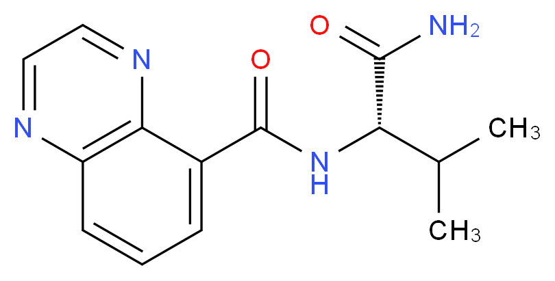 N-[(1S)-1-(aminocarbonyl)-2-methylpropyl]-5-quinoxalinecarboxamide_分子结构_CAS_)