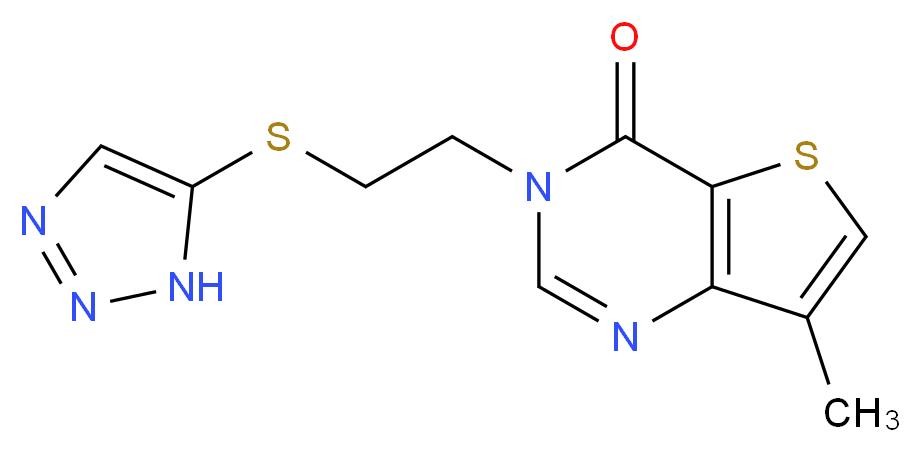 7-methyl-3-[2-(1H-1,2,3-triazol-5-ylthio)ethyl]thieno[3,2-d]pyrimidin-4(3H)-one_分子结构_CAS_)