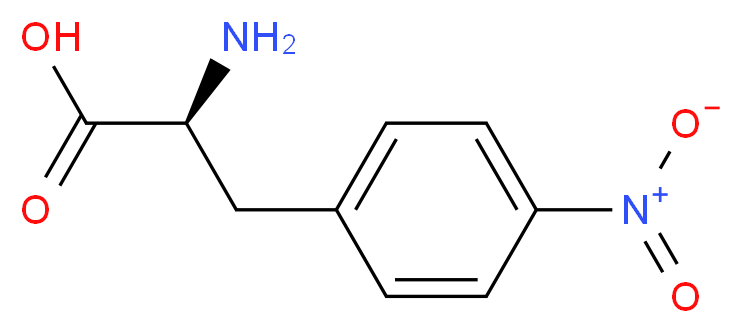 (2S)-2-amino-3-(4-nitrophenyl)propanoic acid_分子结构_CAS_949-99-5