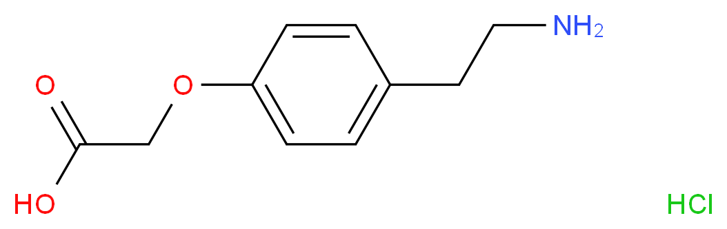 2-[4-(2-aminoethyl)phenoxy]acetic acid hydrochloride_分子结构_CAS_55458-85-0)
