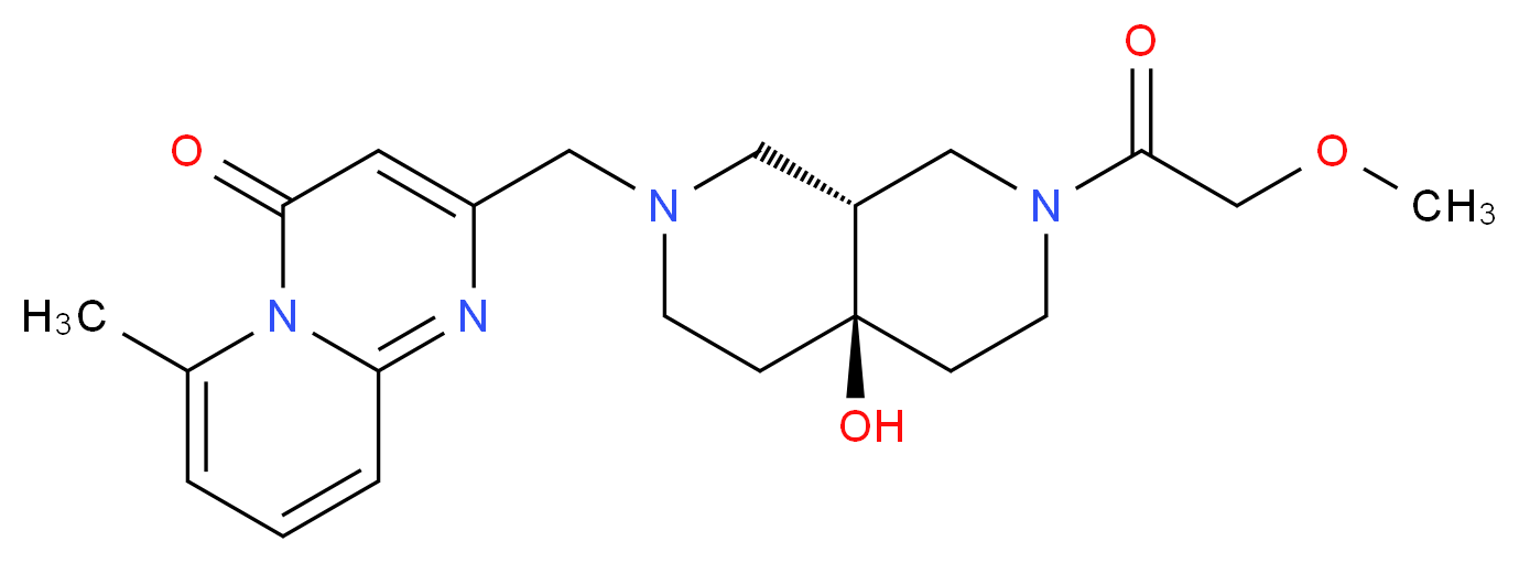 2-{[(4aR*,8aR*)-4a-hydroxy-7-(methoxyacetyl)octahydro-2,7-naphthyridin-2(1H)-yl]methyl}-6-methyl-4H-pyrido[1,2-a]pyrimidin-4-one_分子结构_CAS_)