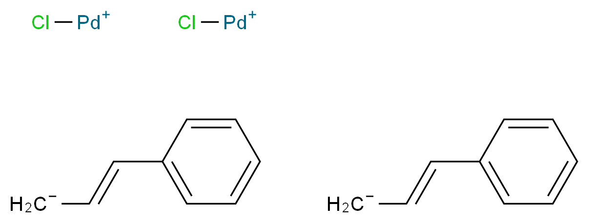 bis((2E)-3-phenylprop-2-en-1-ide); bis(chloropalladiumylium)_分子结构_CAS_12131-44-1