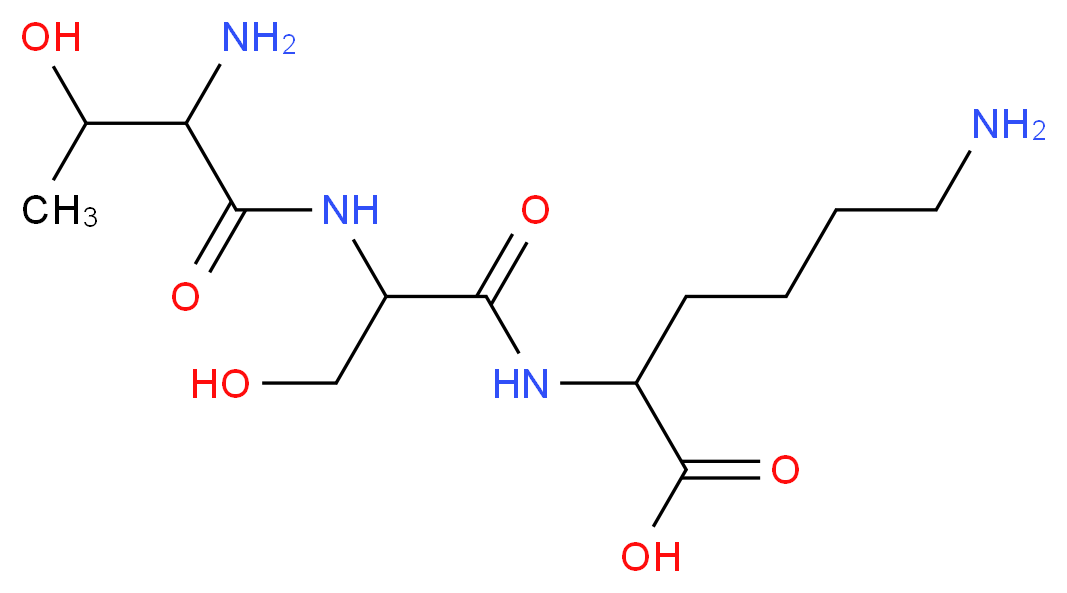 6-amino-2-[2-(2-amino-3-hydroxybutanamido)-3-hydroxypropanamido]hexanoic acid_分子结构_CAS_71730-64-8