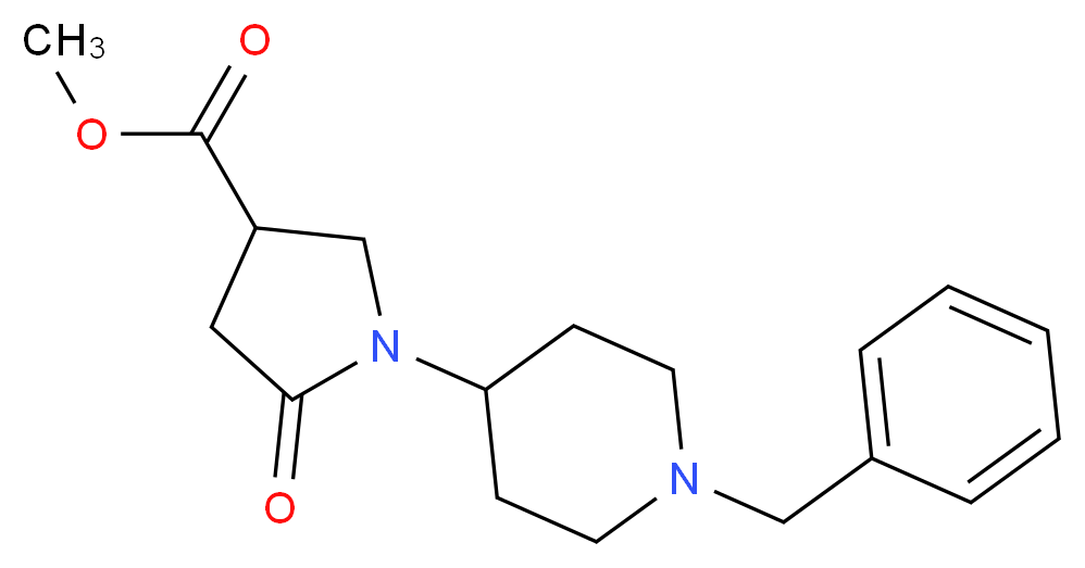 Methyl 1-(1-benzylpiperidin-4-yl)-5-oxopyrrolidine-3-carboxylate_分子结构_CAS_)