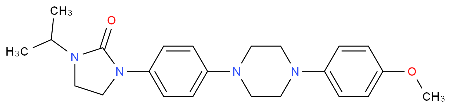 1-{4-[4-(4-methoxyphenyl)piperazin-1-yl]phenyl}-3-(propan-2-yl)imidazolidin-2-one_分子结构_CAS_95182-50-6