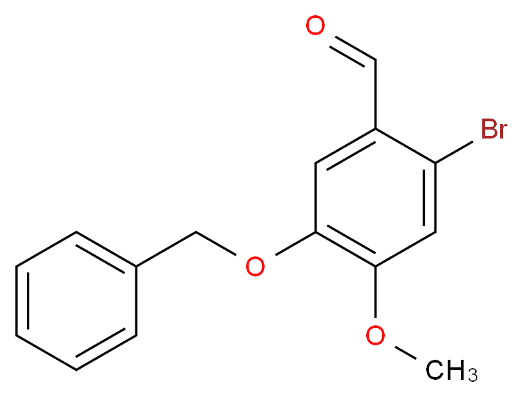 2-BROMO-4-METHOXY-5-(BENZYLOXY)BENZALDEHYDE_分子结构_CAS_6451-86-1)