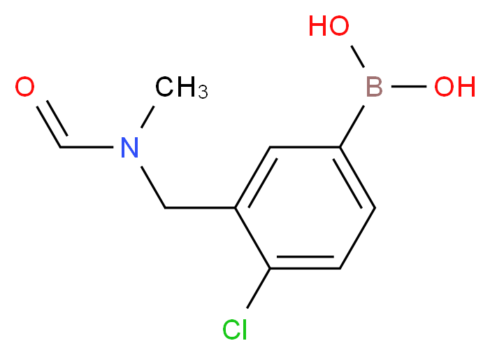 {4-chloro-3-[(N-methylformamido)methyl]phenyl}boronic acid_分子结构_CAS_871332-69-3