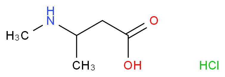 3-(methylamino)butanoic acid hydrochloride_分子结构_CAS_167222-94-8