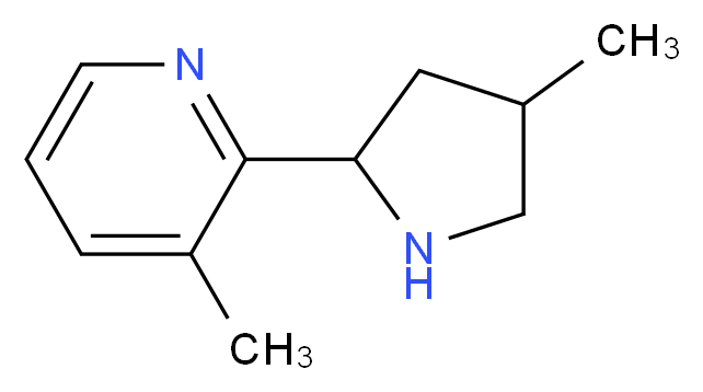 3-methyl-2-(4-methylpyrrolidin-2-yl)pyridine_分子结构_CAS_603089-96-9)