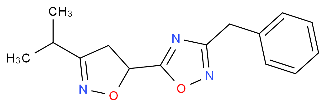3-benzyl-5-(3-isopropyl-4,5-dihydro-5-isoxazolyl)-1,2,4-oxadiazole_分子结构_CAS_)