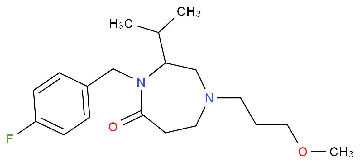 4-(4-fluorobenzyl)-3-isopropyl-1-(3-methoxypropyl)-1,4-diazepan-5-one_分子结构_CAS_)
