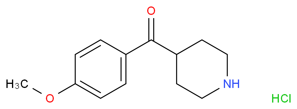 4-(4-methoxybenzoyl)piperidine hydrochloride_分子结构_CAS_25519-82-8