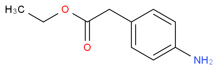 Ethyl 2-(4-aminophenyl)acetate_分子结构_CAS_5438-70-0)