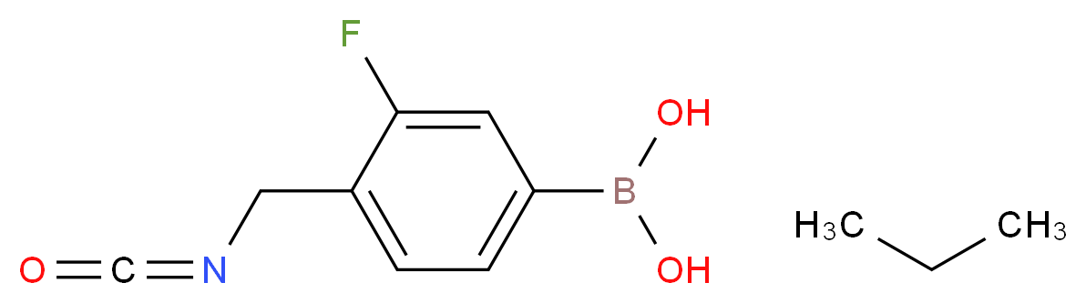 [3-fluoro-4-(isocyanatomethyl)phenyl]boronic acid; propane_分子结构_CAS_874289-14-2