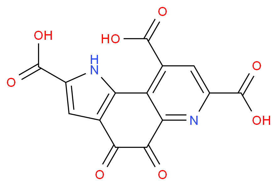 4,5-dioxo-1H,4H,5H-pyrrolo[2,3-f]quinoline-2,7,9-tricarboxylic acid_分子结构_CAS_72909-34-3