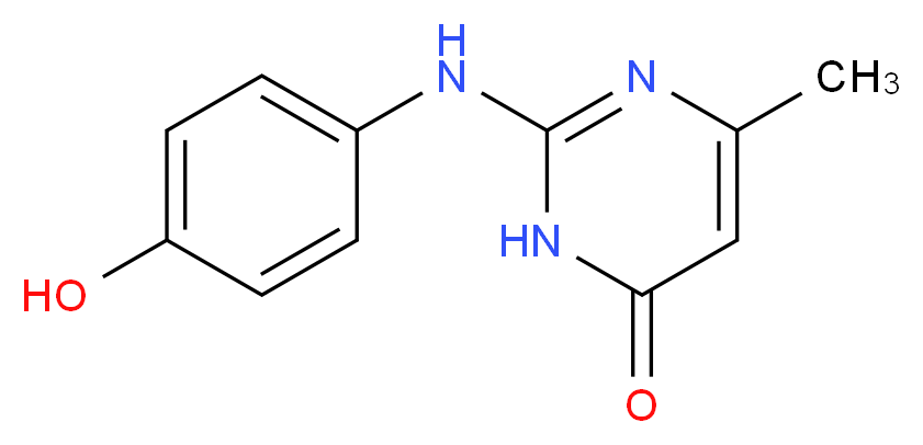 2-[(4-hydroxyphenyl)amino]-6-methyl-3,4-dihydropyrimidin-4-one_分子结构_CAS_272791-41-0