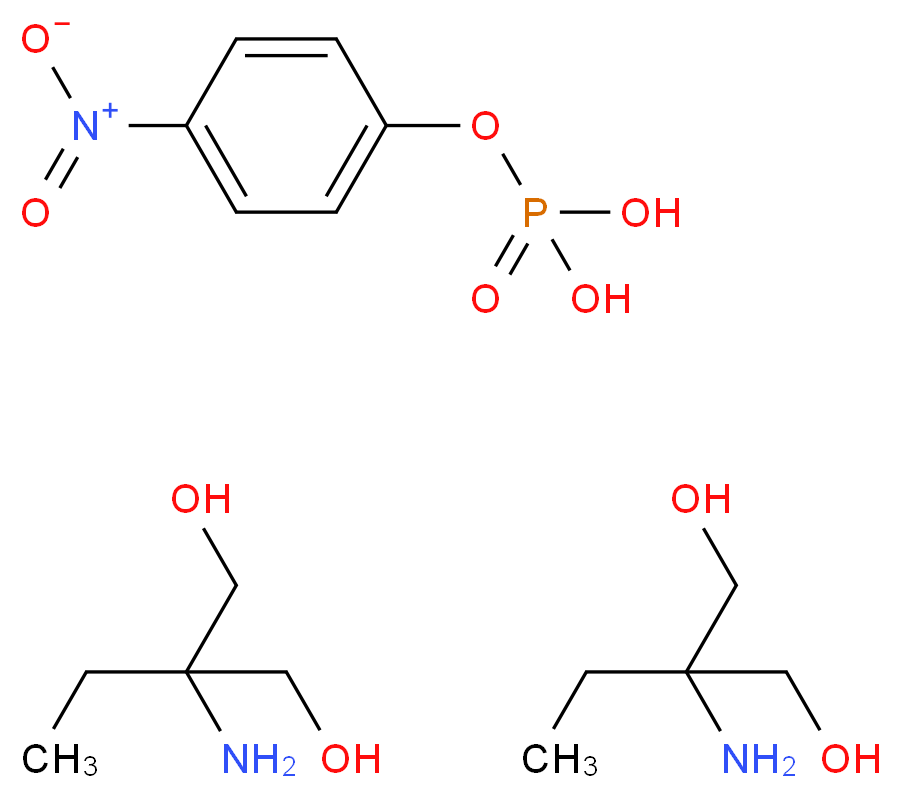 4-Nitrophenyl phosphate di(2-amino-2-ethyl-1,3-propanediol) salt_分子结构_CAS_62796-28-5)