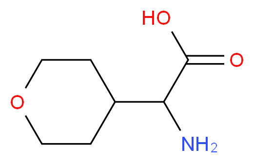 2-amino-2-(oxan-4-yl)acetic acid_分子结构_CAS_868748-75-8