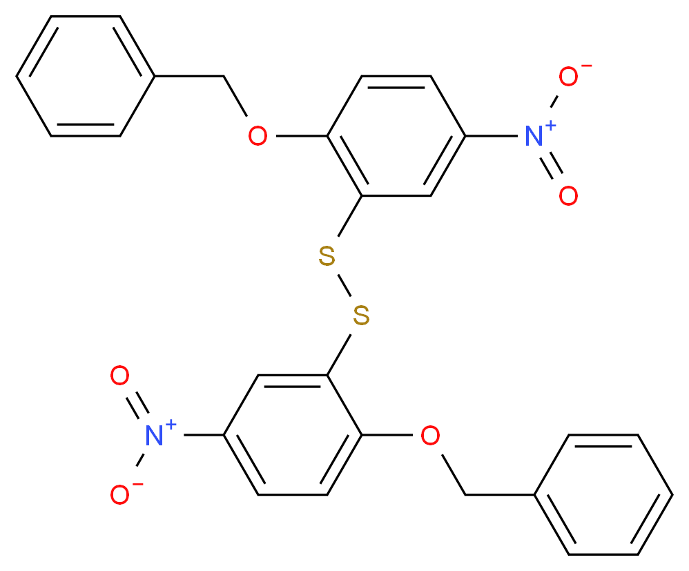 Bis(2-benzyloxy-3-nitrophenyl)disulfide_分子结构_CAS_37398-25-7)