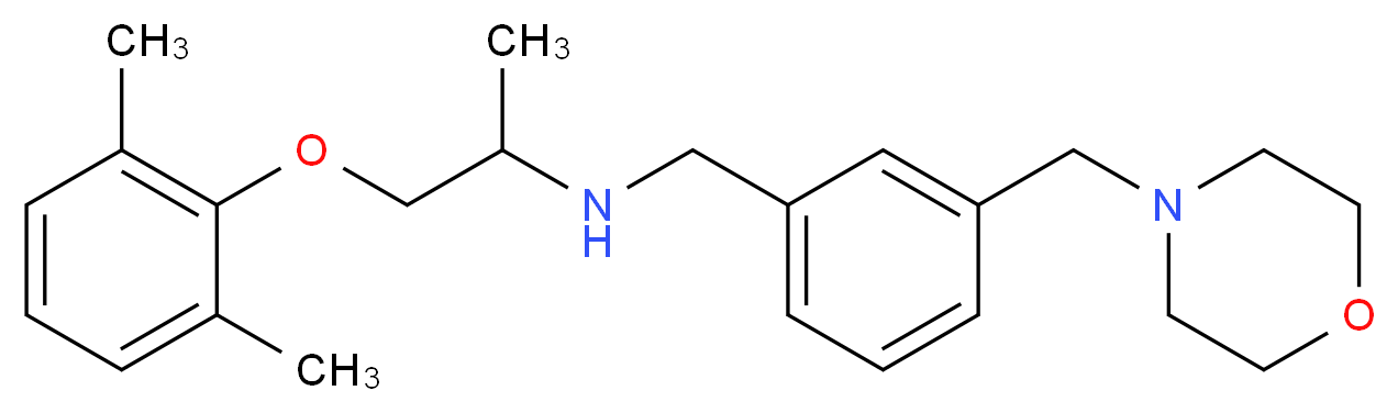 1-(2,6-dimethylphenoxy)-N-[3-(4-morpholinylmethyl)benzyl]-2-propanamine_分子结构_CAS_)