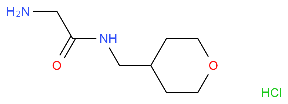 2-Amino-N-(tetrahydro-2H-pyran-4-ylmethyl)-acetamide hydrochloride_分子结构_CAS_)