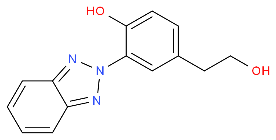 3-(2H-苯并三唑-2-基)-4-羟基苯乙醇_分子结构_CAS_96549-95-0)