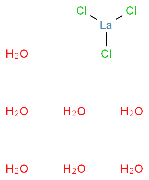 trichlorolanthanum heptahydrate_分子结构_CAS_10099-58-8