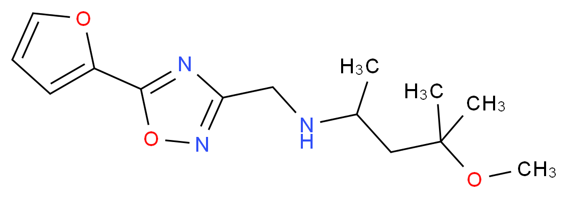 N-{[5-(2-furyl)-1,2,4-oxadiazol-3-yl]methyl}-4-methoxy-4-methylpentan-2-amine_分子结构_CAS_)