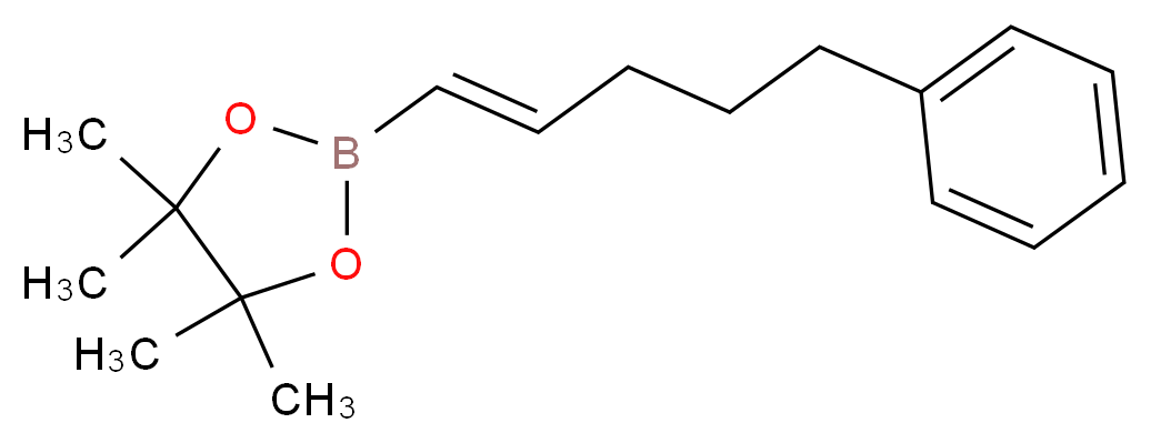 5-苯基-1-戊烯基硼酸频哪醇酯_分子结构_CAS_154820-97-0)