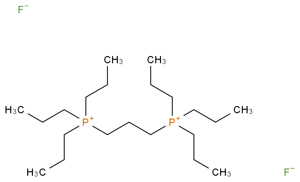 1,3-丙二基-双(三丙基磷)二氟化物 溶液_分子结构_CAS_1204424-34-9)