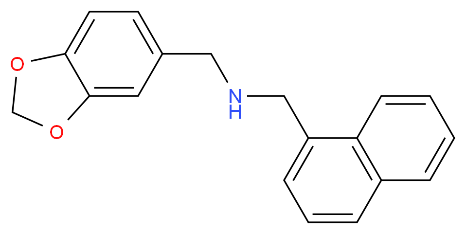 (2H-1,3-benzodioxol-5-ylmethyl)(naphthalen-1-ylmethyl)amine_分子结构_CAS_352436-18-1