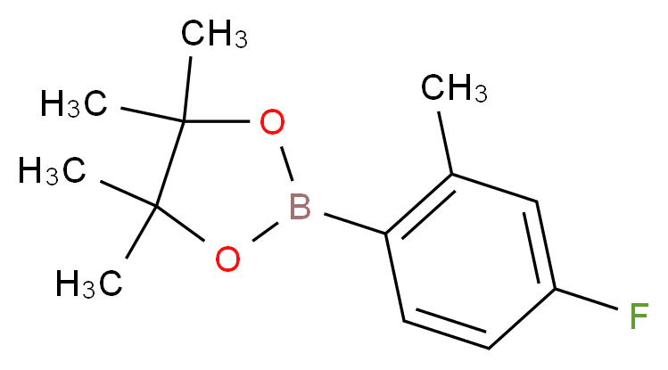 2-(4-fluoro-2-methylphenyl)-4,4,5,5-tetramethyl-1,3,2-dioxaborolane_分子结构_CAS_815631-56-2
