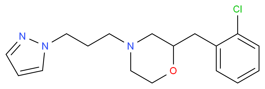 2-(2-chlorobenzyl)-4-[3-(1H-pyrazol-1-yl)propyl]morpholine_分子结构_CAS_)