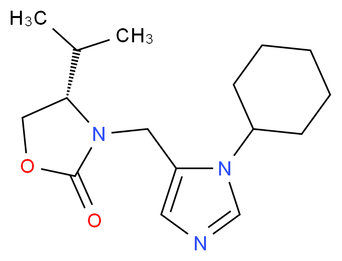 (4S)-3-[(1-cyclohexyl-1H-imidazol-5-yl)methyl]-4-isopropyl-1,3-oxazolidin-2-one_分子结构_CAS_)