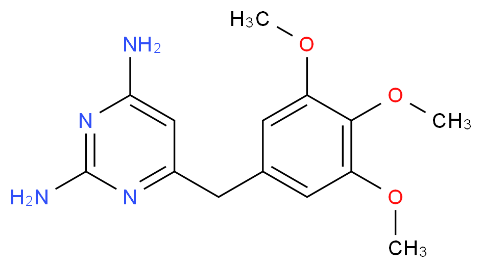 6-[(3,4,5-trimethoxyphenyl)methyl]pyrimidine-2,4-diamine_分子结构_CAS_61550-88-7