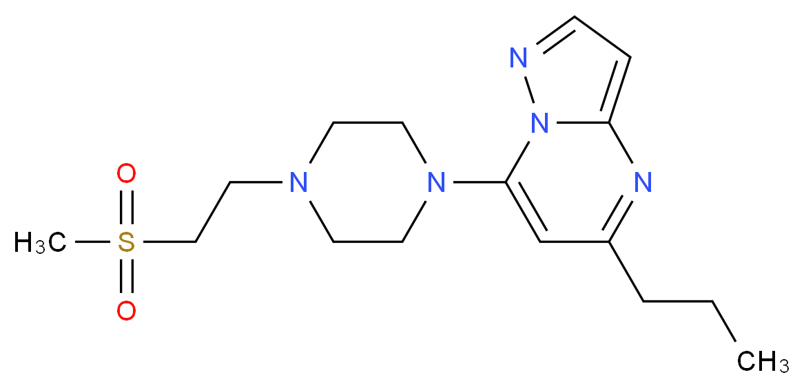 7-{4-[2-(methylsulfonyl)ethyl]piperazin-1-yl}-5-propylpyrazolo[1,5-a]pyrimidine_分子结构_CAS_)