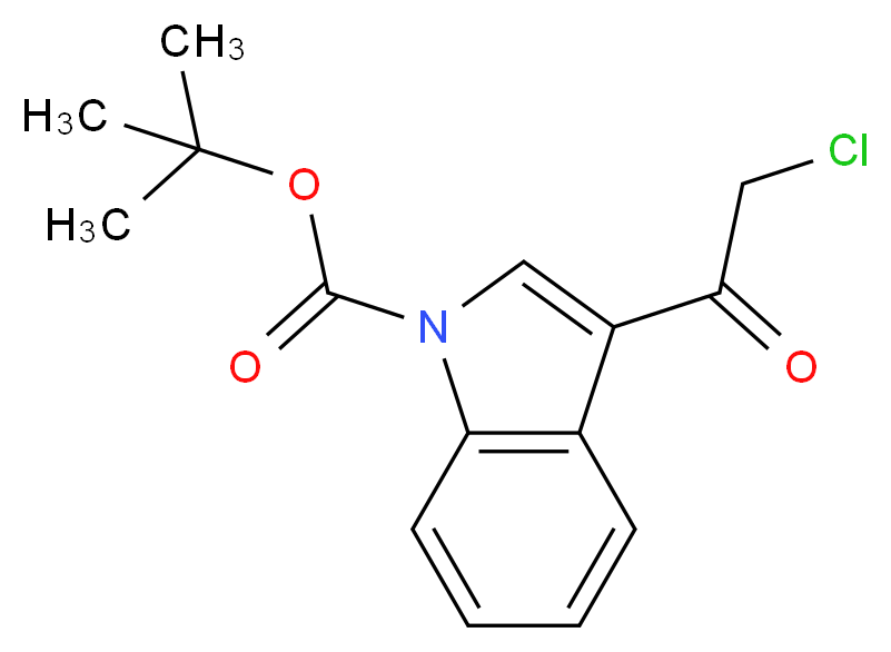 1-Boc-3-Chloroacetylindole_分子结构_CAS_916818-18-3)