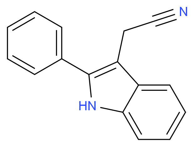 2-苯基吲哚-3-乙腈_分子结构_CAS_27005-52-3)