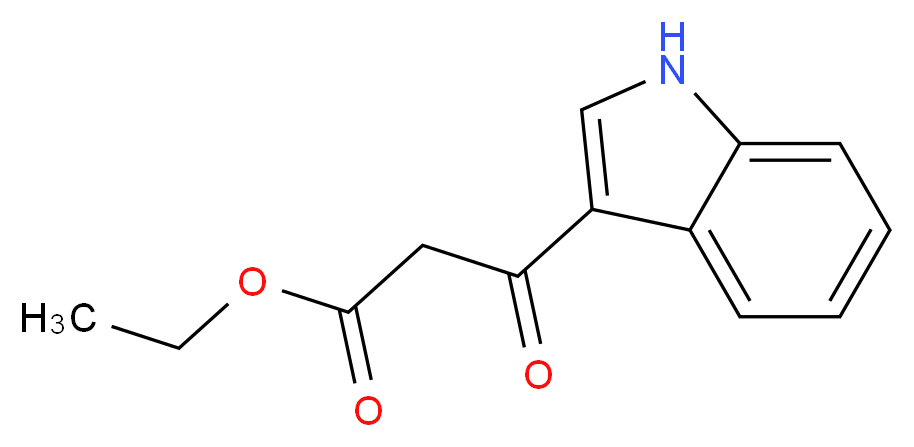 ethyl 3-(1H-indol-3-yl)-3-oxopropanoate_分子结构_CAS_52816-02-1